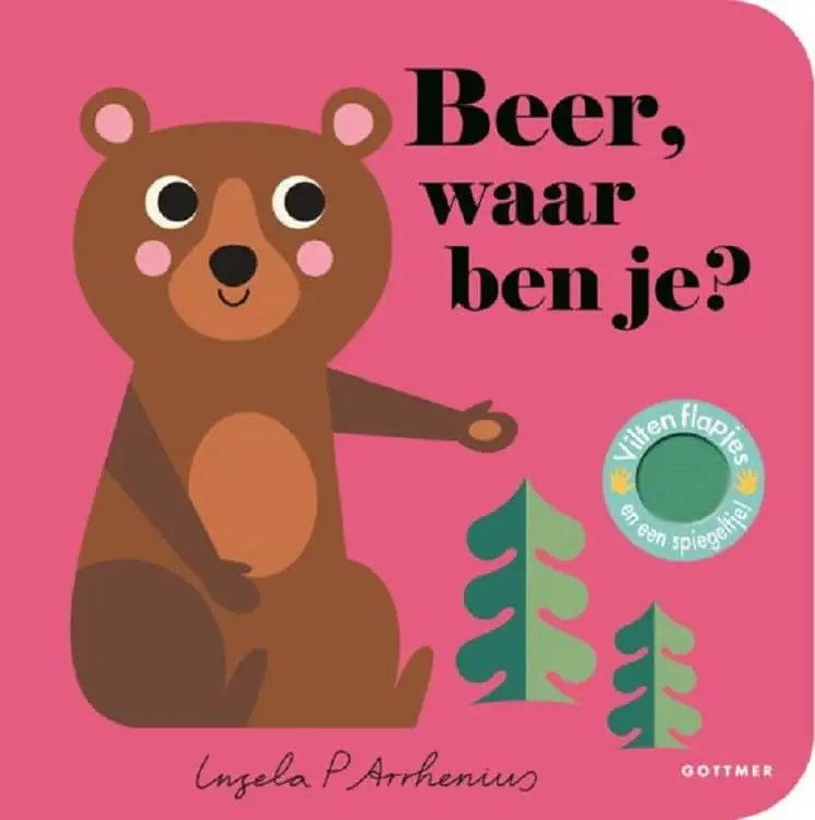 Beperkt Aanbod Beer, waar ben je? (vilten flapjes en spiegel)