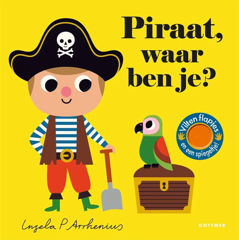 Piraat, waar ben je? (vilten flapjes en spiegel) Op = Op