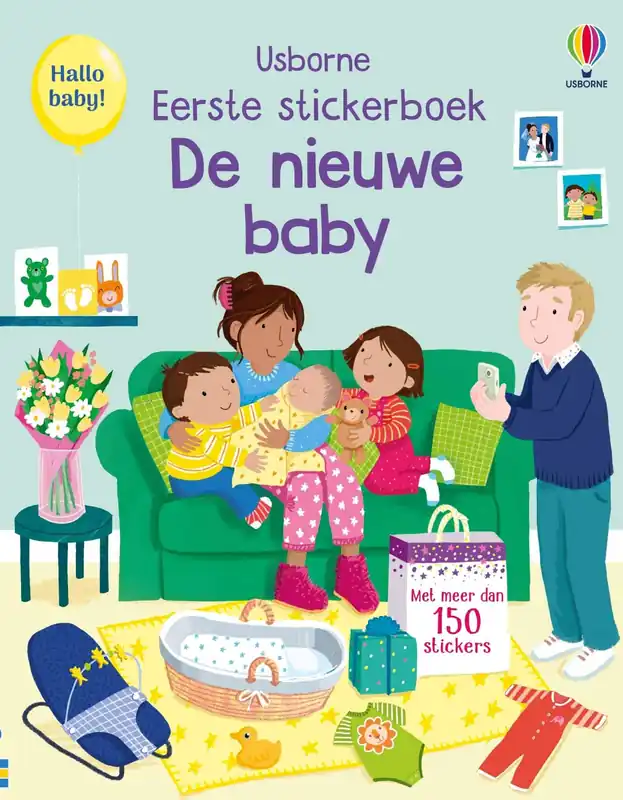 Laatste Versie Usborne: De nieuwe baby (stickerboek met 150 stickers)