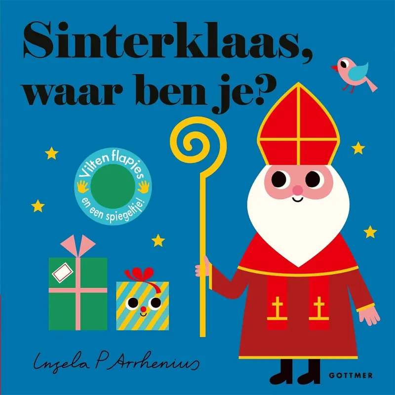 Sinterklaas, waar ben je? (vilten flapjes en spiegel) Exclusieve Aanbieding
