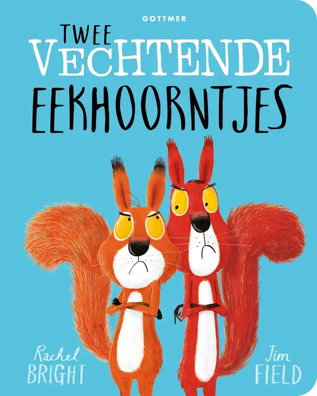Gereduceerde Prijs Twee vechtende eekhoorntjes (kartonboek)