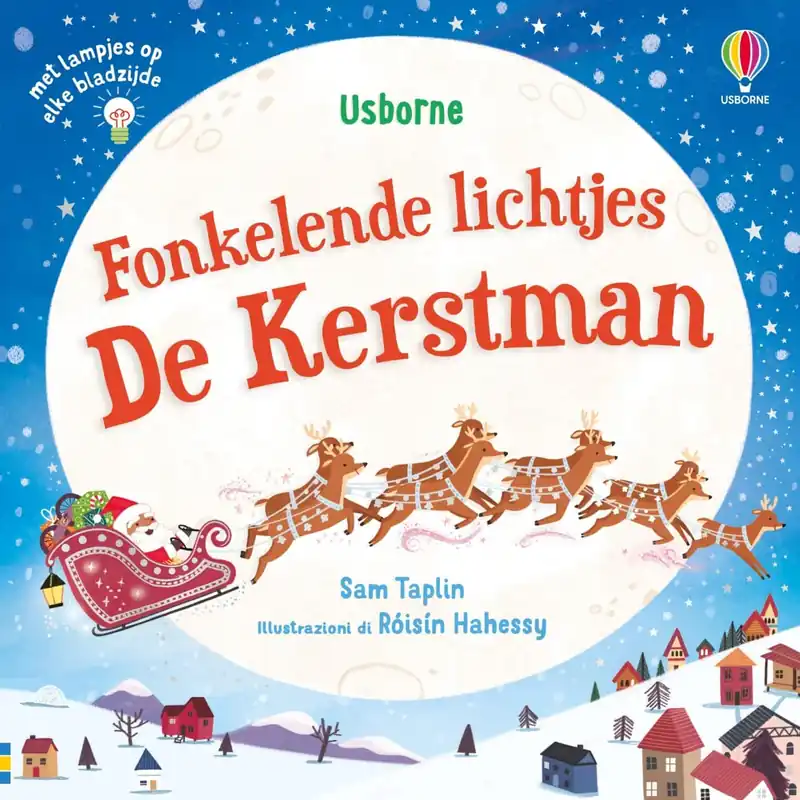 Usborne: Fonkelende lichtjes – De kerstman (lichtjes en geluiden) Favoriet