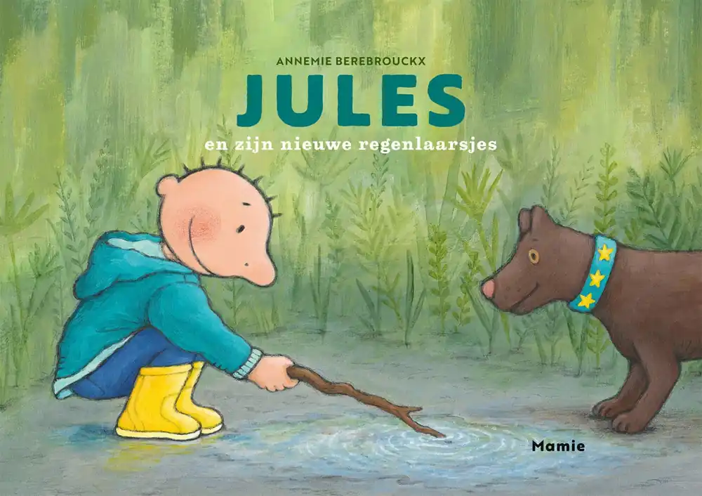 Jules en zijn nieuwe regenlaarsjes – Vertelplaten (kamishibai) Tijdelijk Beschikbaar