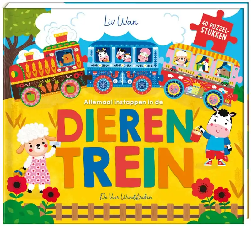 Dierentrein (met puzzelstukken) Alleen Vandaag