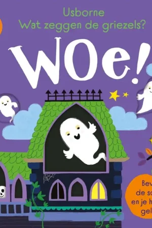 Aanbieding Usborne: Wat zeggen de griezels? Woe! (schuif en luister)