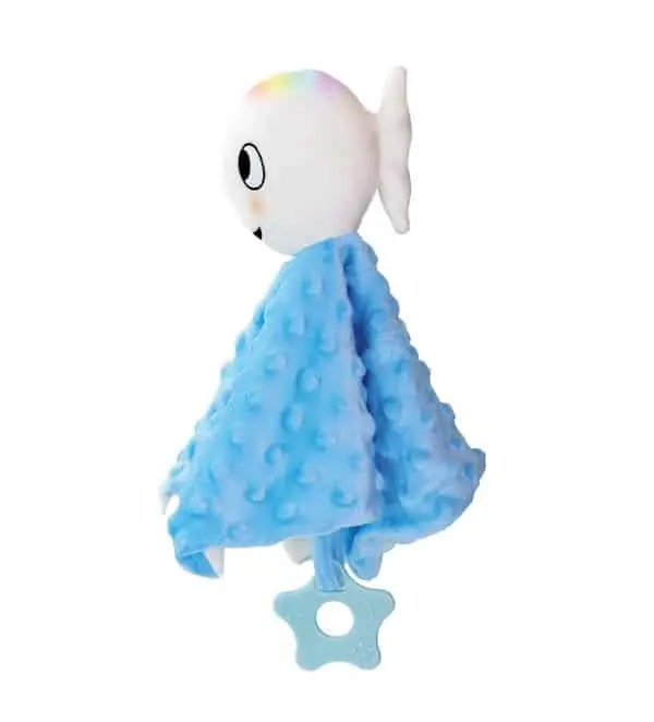 Klein wit visje knuffeldoekje (blauw) Beste Prijs