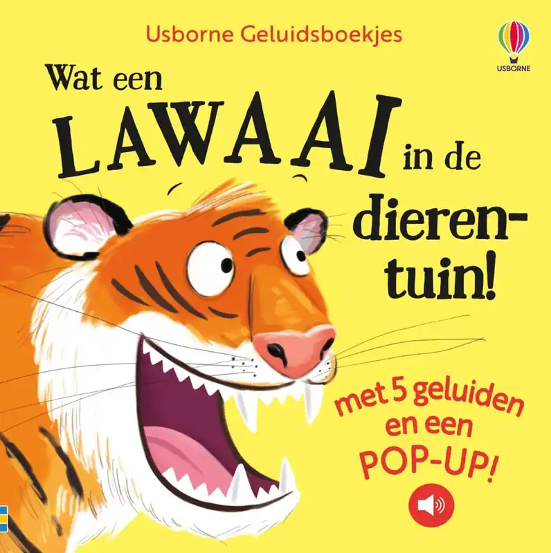 Usborne: Wat een lawaai in de dierentuin! (geluidenboek) Gratis Retour