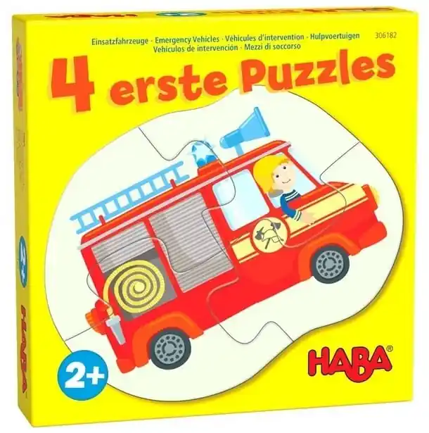Betaalbaar HABA – 4 eerste puzzels: Hulpvoertuigen