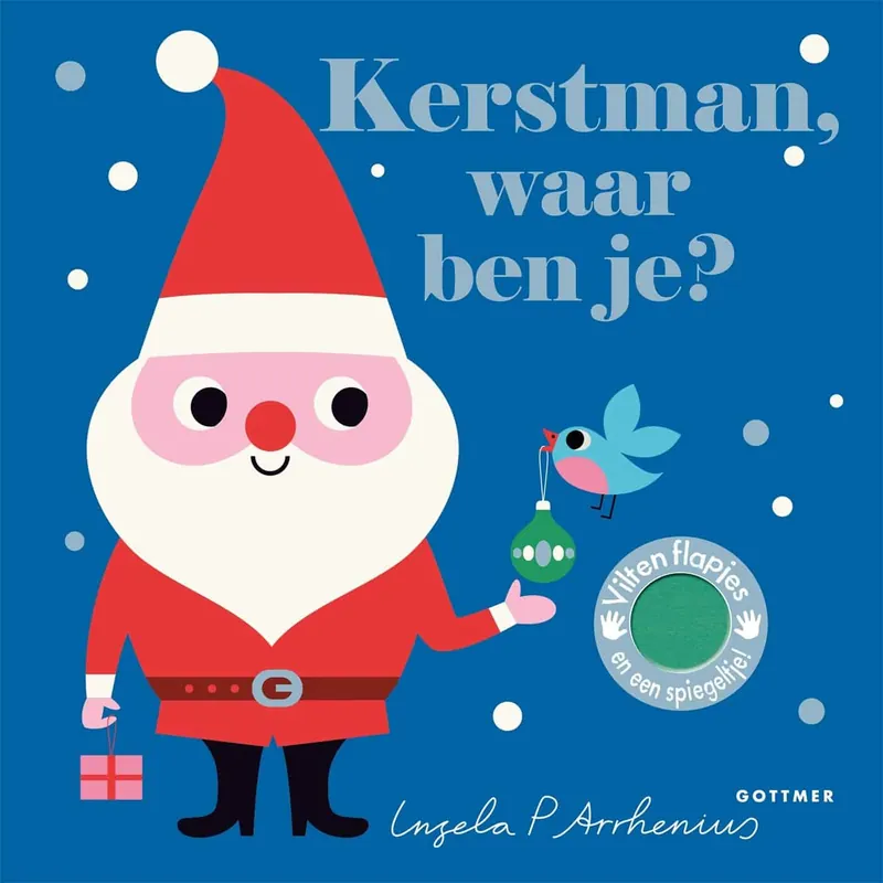 Kerstman, waar ben je? (vilten flapjes en spiegel) Hete Deal