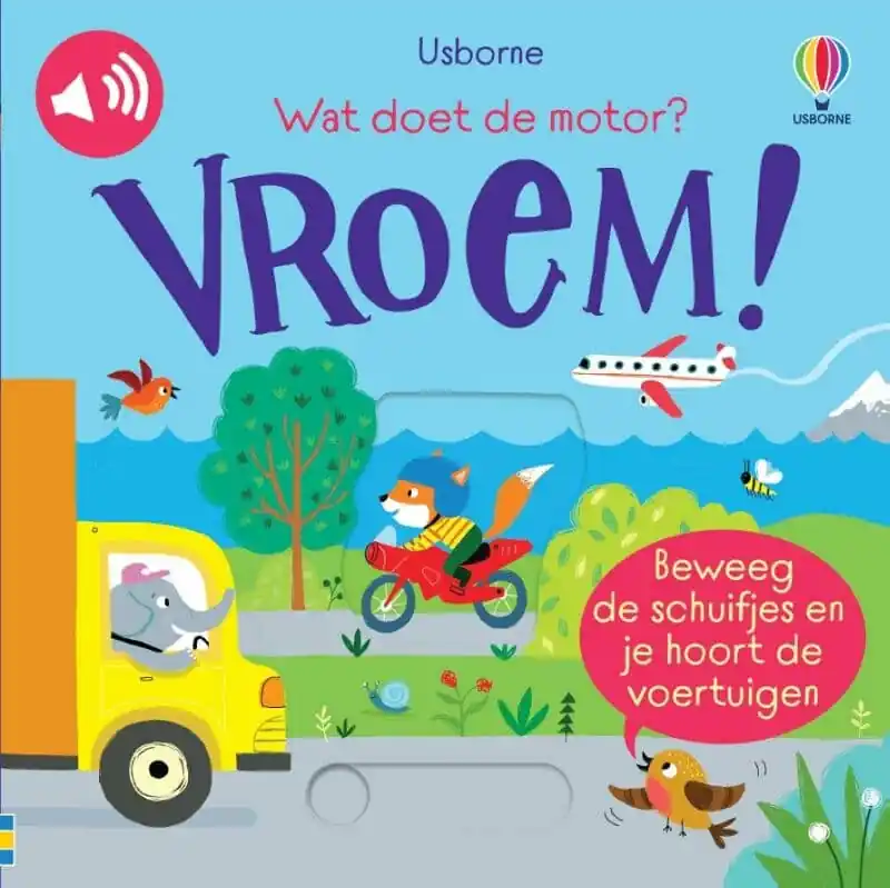 Beste Prijs Usborne: Wat doet de motor? VROEM! (met schuifjes)