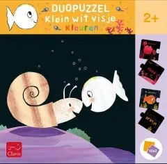 Duopuzzel Klein wit visje – Kleuren Voordeelprijs