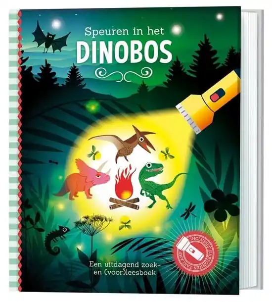 Flitsaanbieding Zaklampboek – Speuren in het dinobos