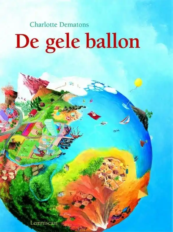 De gele ballon (groot formaat) Op = Op