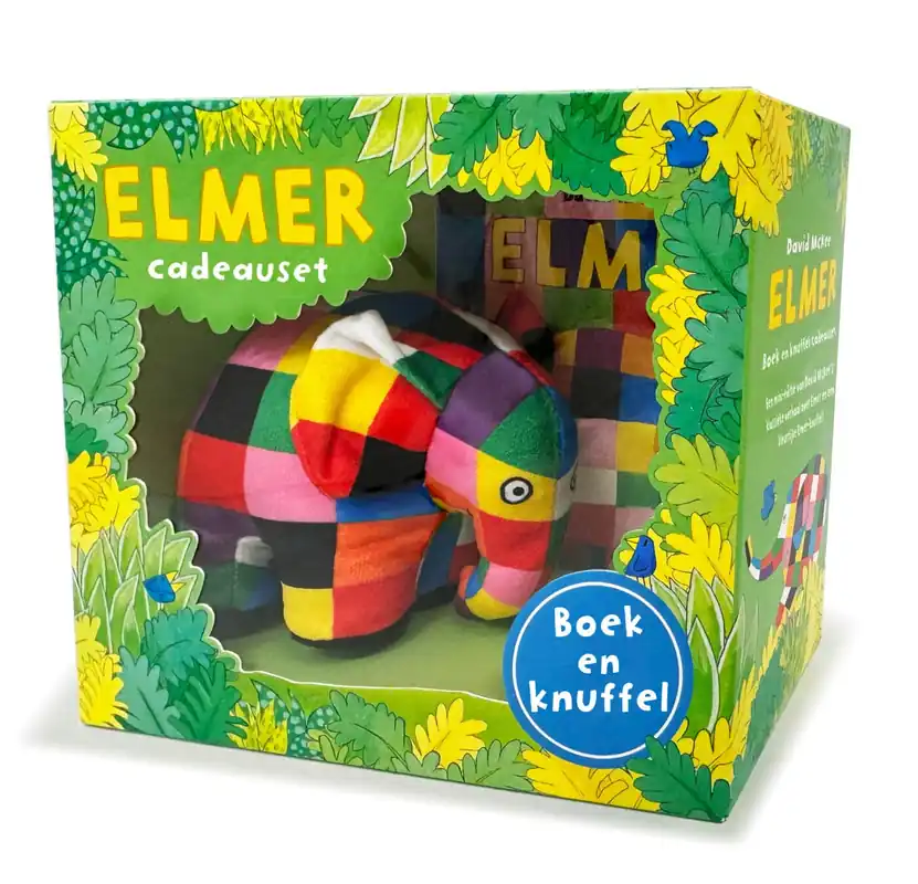 Elmer (boek + knuffel) Merkproduct