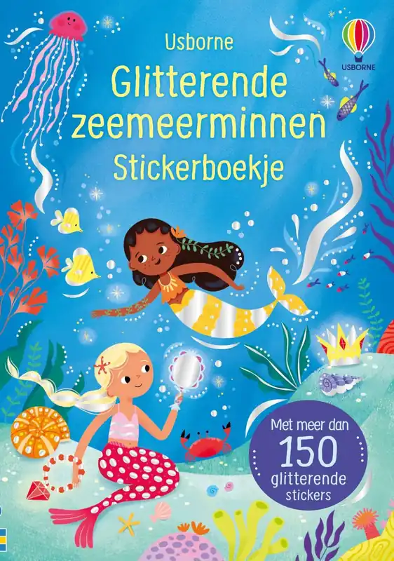 Usborne: Glitterende zeemeerminnen (stickerboek met 150 stickers) Alleen Vandaag