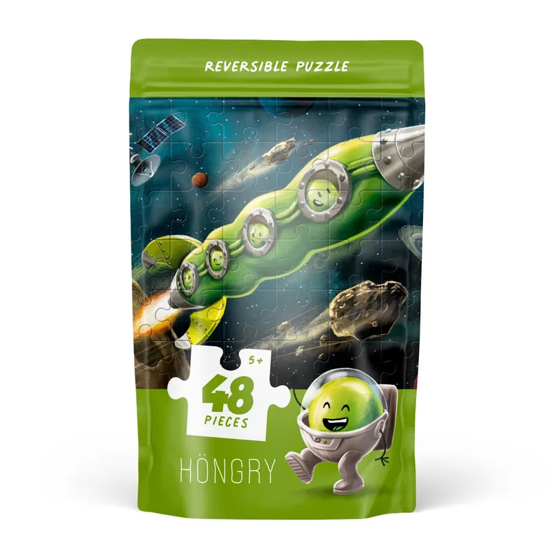 Höngry – Erwtjes in de ruimte (omkeerbare puzzel: 48 stukjes) Gratis Retour