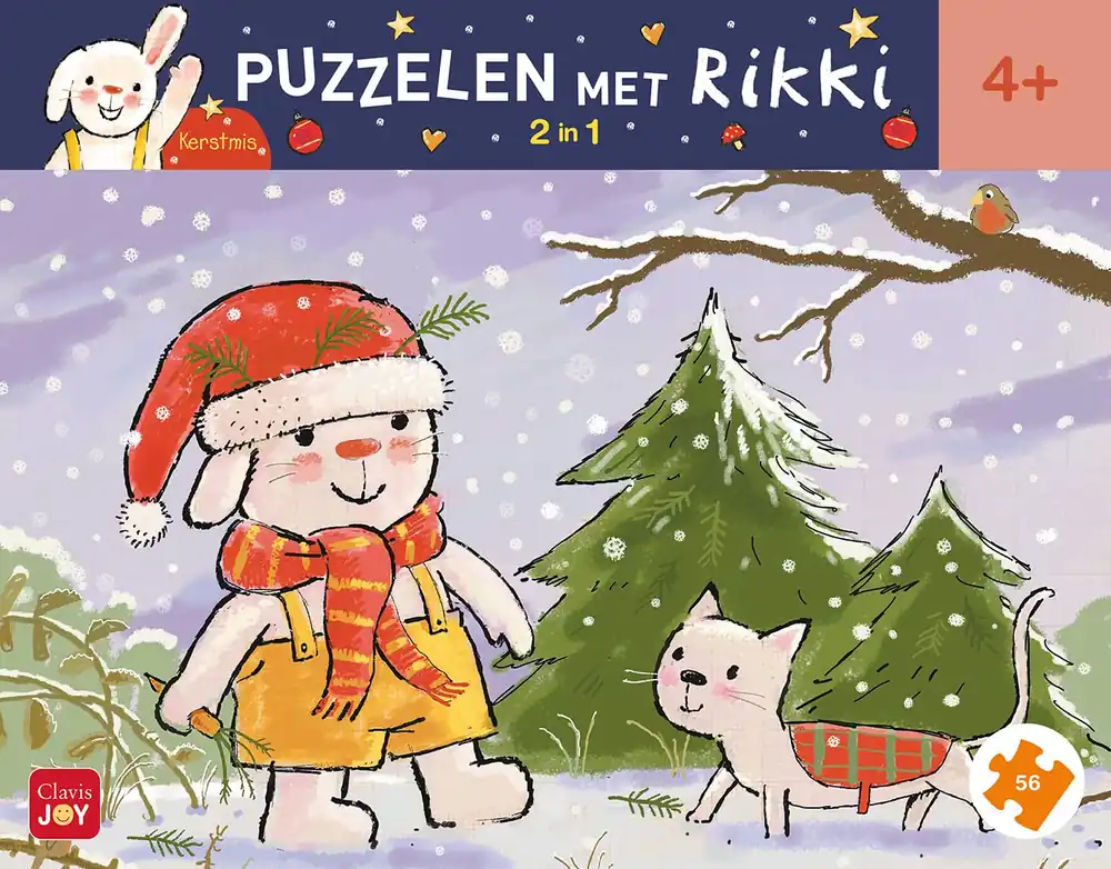 Puzzelen met Rikki (Kerstmis) – 56 stuks Weekendaanbieding