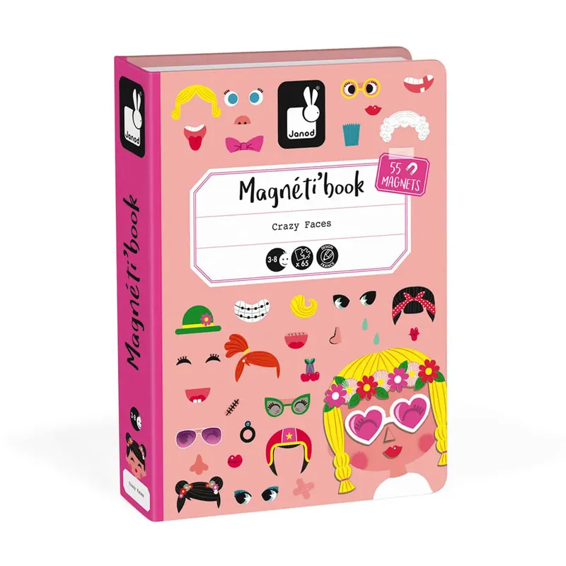 Exclusieve Aanbieding Janod Magnetibook – Gekke gezichten (meisjes)