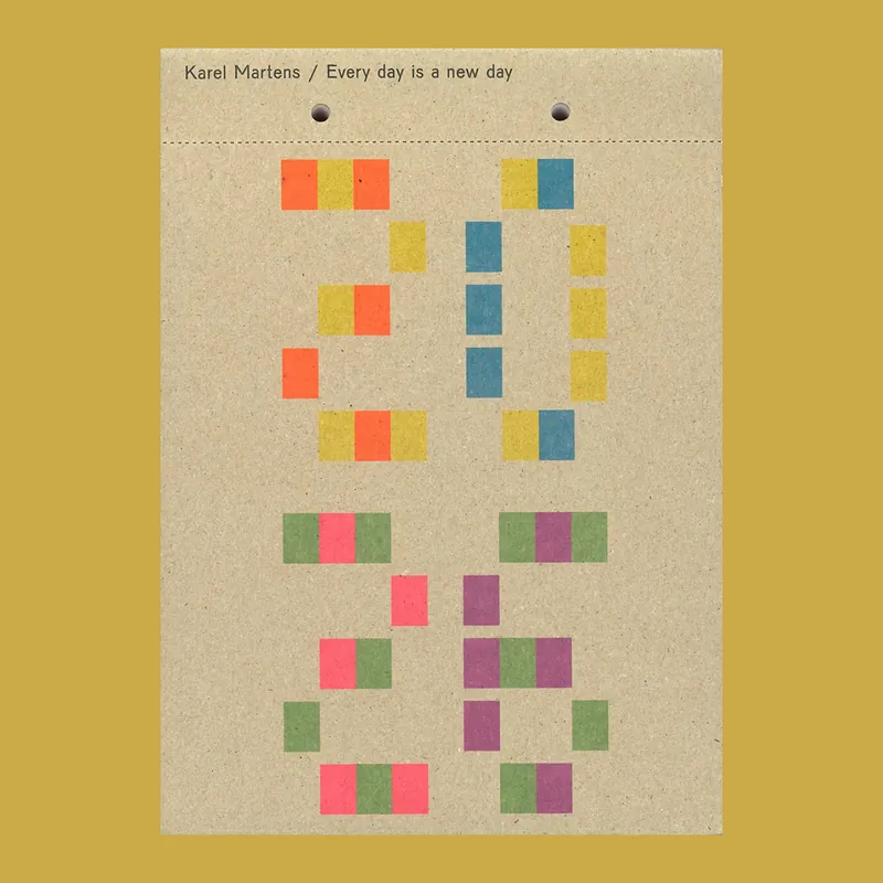 Karel Martens: Every Day is a New Day (Calendar 2026) Lage Prijs