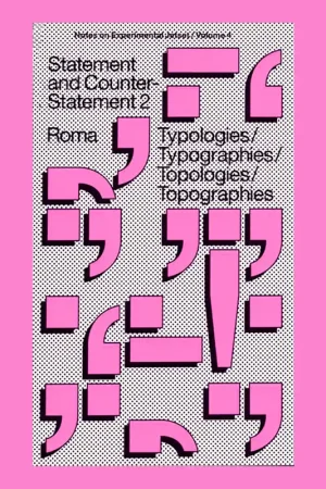Speciale Aanbieding Notes on Experimental Jetset: Statement and Counter-Statement Vol. 2: Typologies/Typographies/Topologies/Topographies