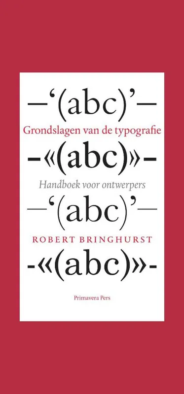 Grondslagen van de typografie Op = Op