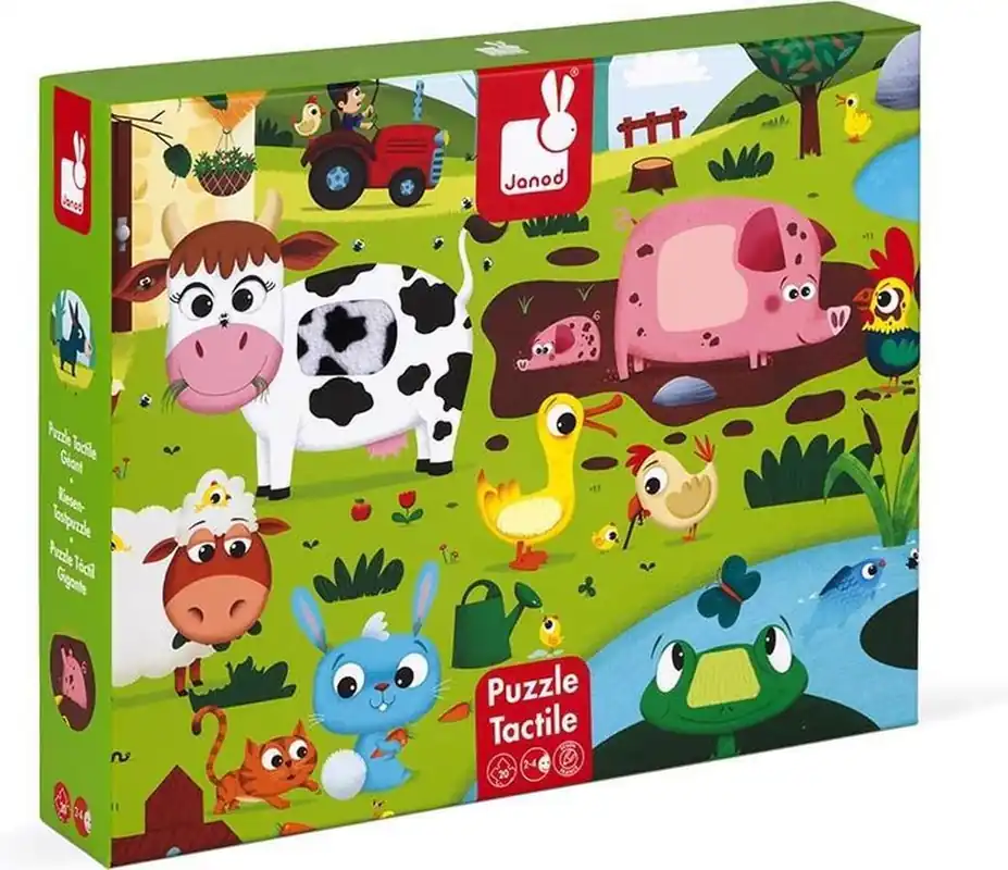 Janod – Voelpuzzel: Boerderijdieren (20 st.) Gratis Verzending