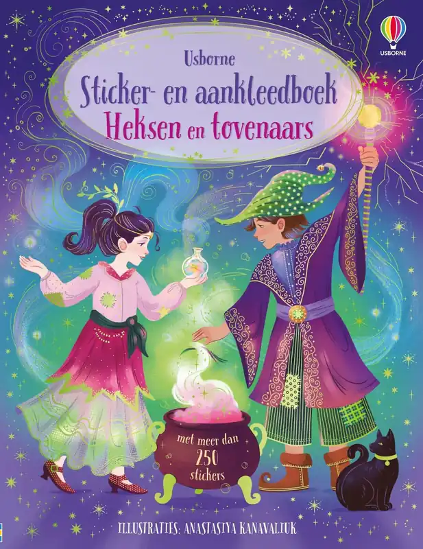 Gratis Verzending Usborne: Heksen en tovenaars (sticker- en aankleedboek)