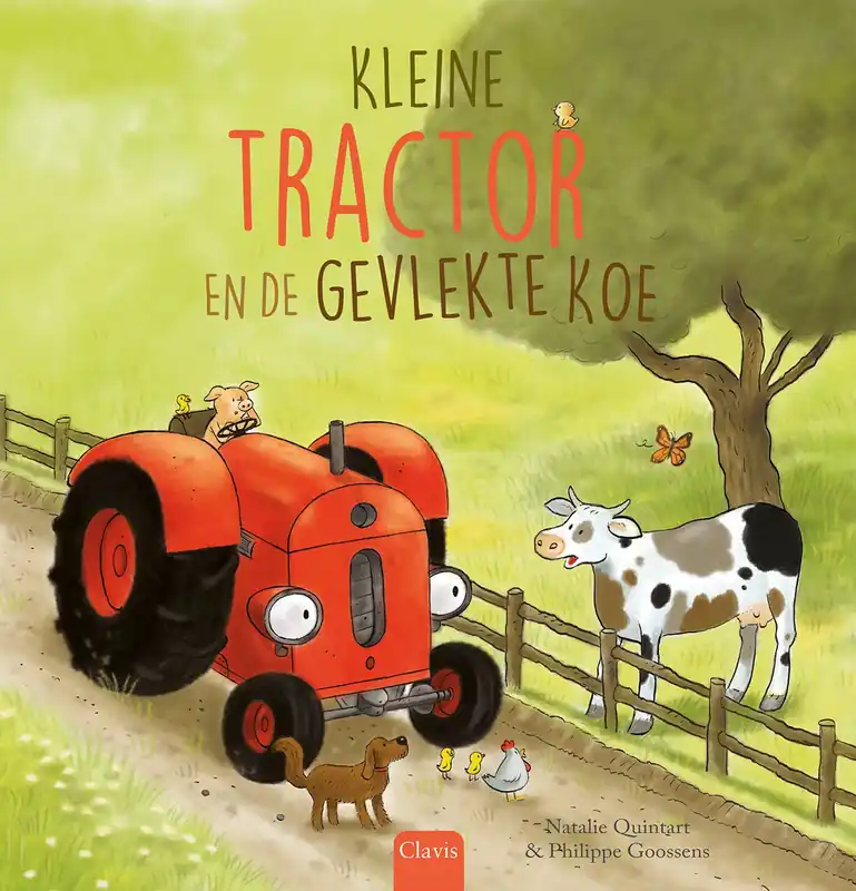 Betrouwbaar Kleine Tractor en de gevlekte koe
