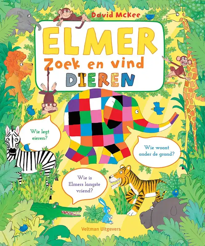 Elmer: zoek en vind – Dieren Merkproduct
