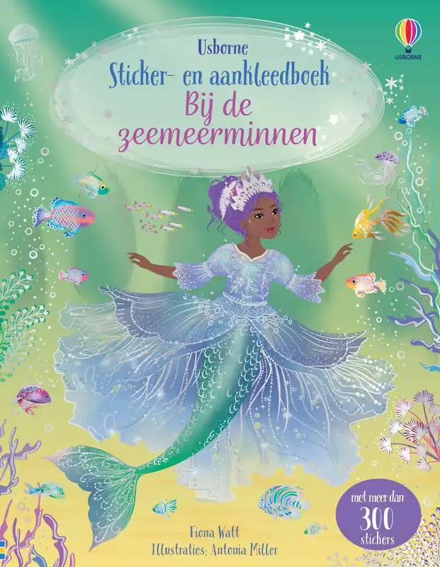 Usborne: Bij de zeemeerminnen (sticker- en aankleedboek) Superprijs
