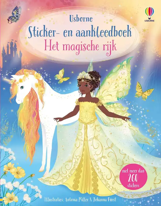 Usborne: Het magische rijk (sticker- en aankleedboek) Korting