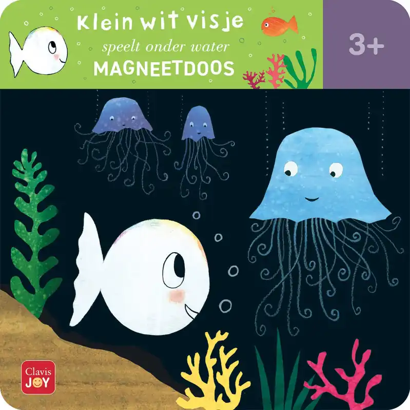 Gratis Retour Magneetdoos – Klein wit visje speelt onder water