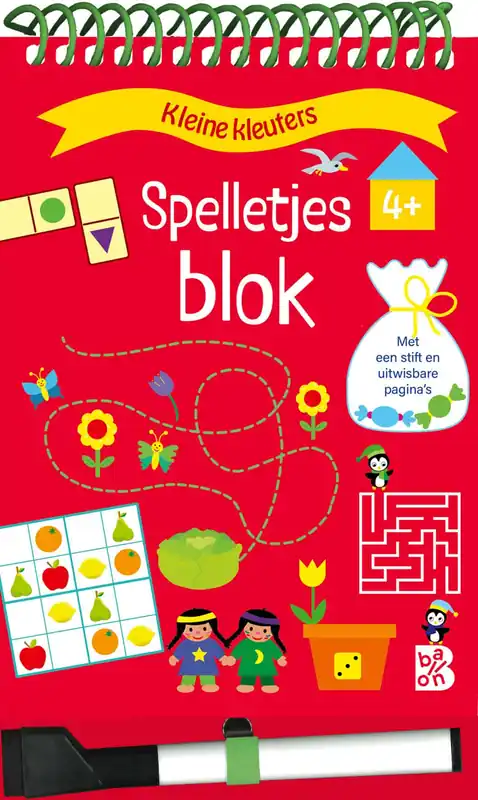 Betaalbaar Spelletjesblok met viltstift