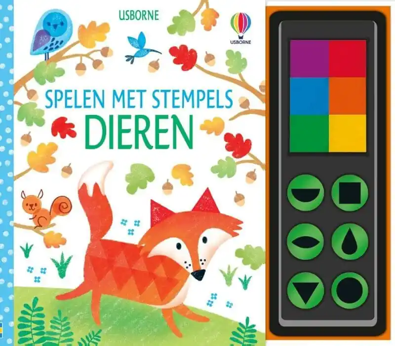 Direct Beschikbaar Usborne: Spelen met stempels Dieren (stempelen)