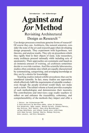 Against and for Method: Revisiting Architectural Design as Research Seizoensaanbieding