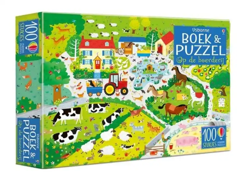 Usborne: boek & puzzel – Op de boerderij Hete Deal