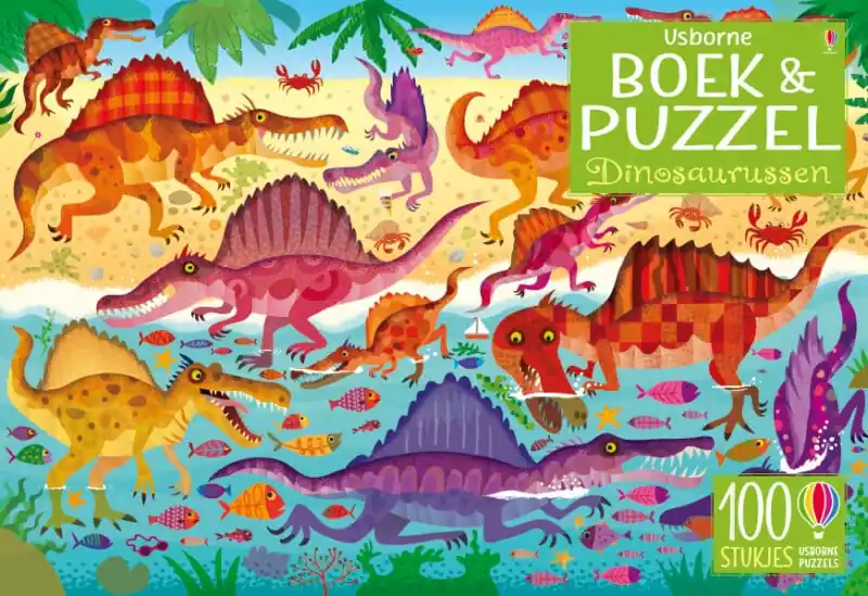 Dagaanbieding Usborne: boek & puzzel – Dinosaurussen