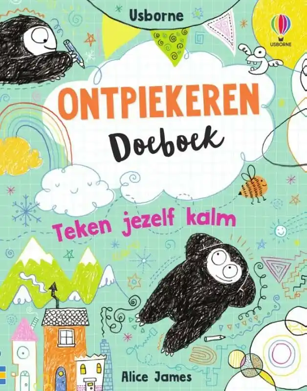 Usborne: Ontpiekeren Doeboek – Teken jezelf kalm Veilige Betaling