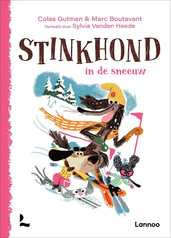 Stinkhond in de sneeuw Hoge Kwaliteit