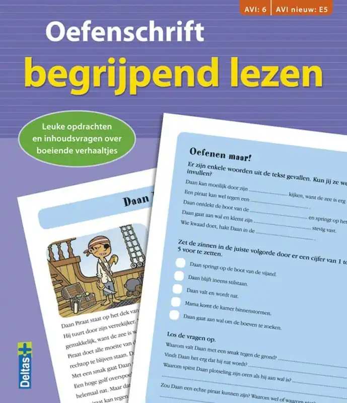 Betaalbaar Oefenschrift begrijpend lezen (AVI E5) (paars)