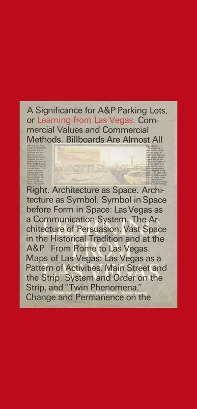 Hete Deal Venturi, Scott Brown, Izenour: Learning from Las Vegas