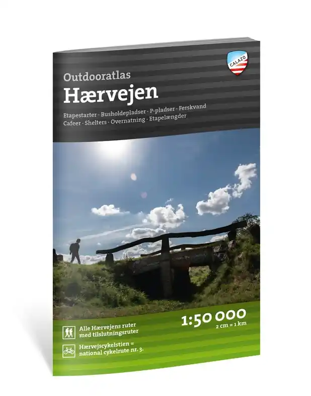 Lage Kosten Wandelatlas - Fietsatlas Outdooratlas Hærvejen - Heerweg | Denemarken | Calazo (9789189541443)