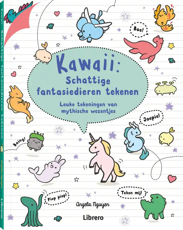Kawaii: schattige fantasiedieren tekenen – Leuke tekeningen van mythische wezentjes Exclusieve Aanbieding