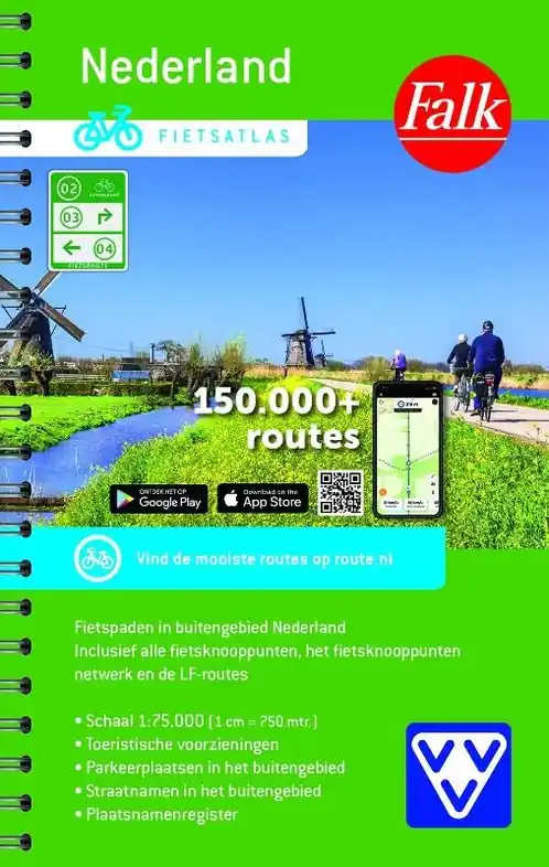 Meest Verkocht Fietsatlas Nederland | Falk (9789028705920)