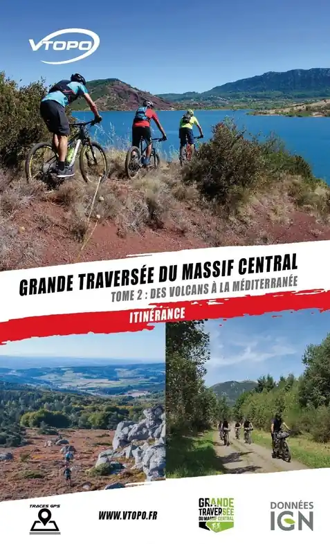 Betaalbaar Mountainbikegids Grande traversée du massif central T2 | Vtopo (9782375710319)