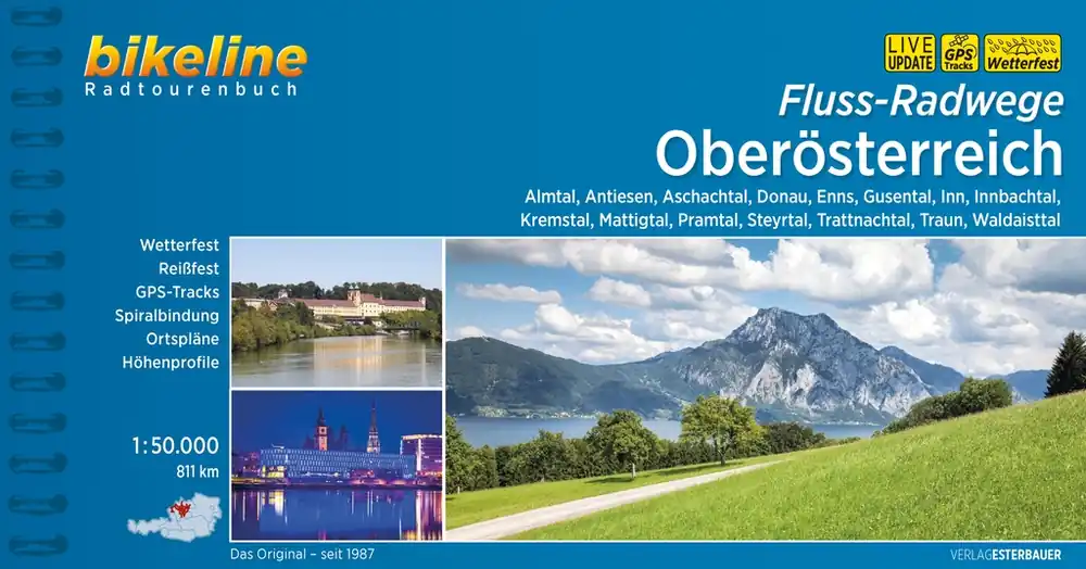 Fietsgids Bikeline Oostenrijk Radtourenbuch Fluss-Radwege Oberösterreich | Esterbauer (9783850009874) Alleen Vandaag