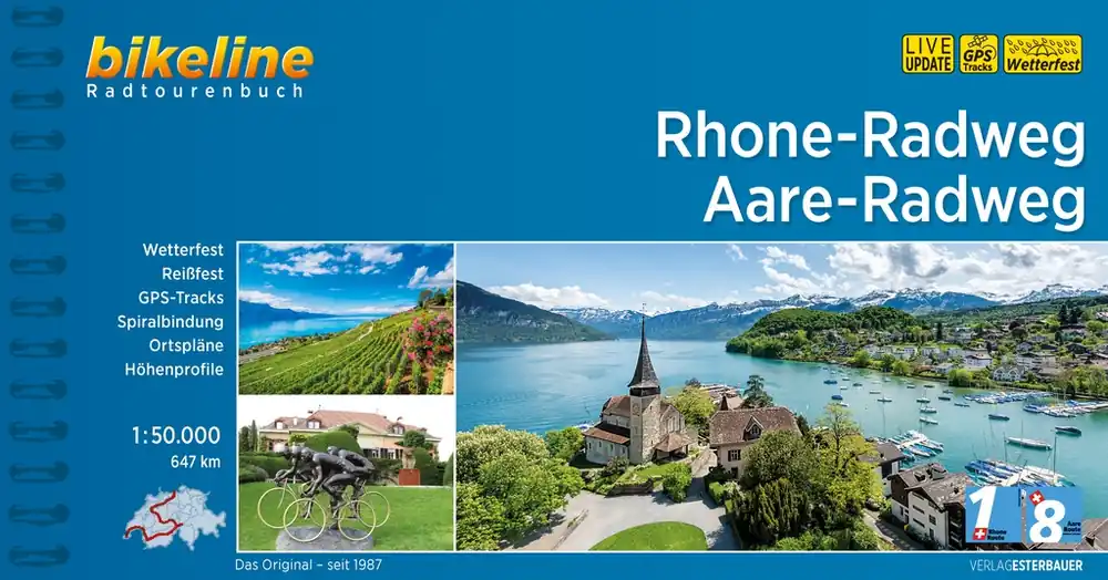 Fietsgids Bikeline Rhone-Radweg, Aare-Radweg | Esterbauer (9783850009126) Beste Prijs