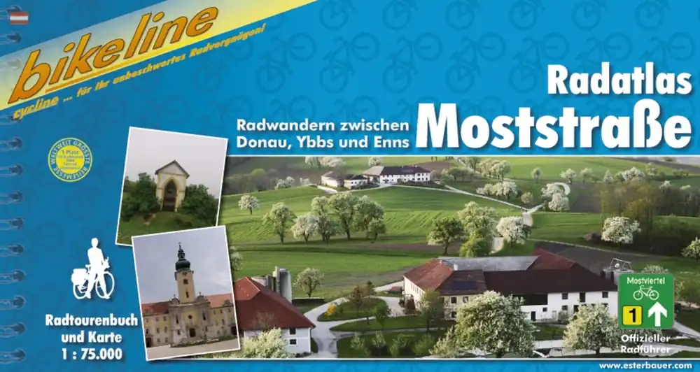 Gecertificeerd Fietsgids Bikeline Moststraße Radfahren zwischen Donau, Ybbs und Enns | Esterbauer (9783850002288)