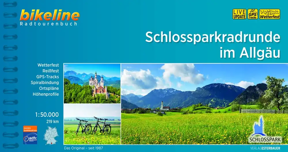 Fietsgids Bikeline Schlossparkradrunde im Allgäu | Esterbauer (9783850007214) Tijdelijk Beschikbaar