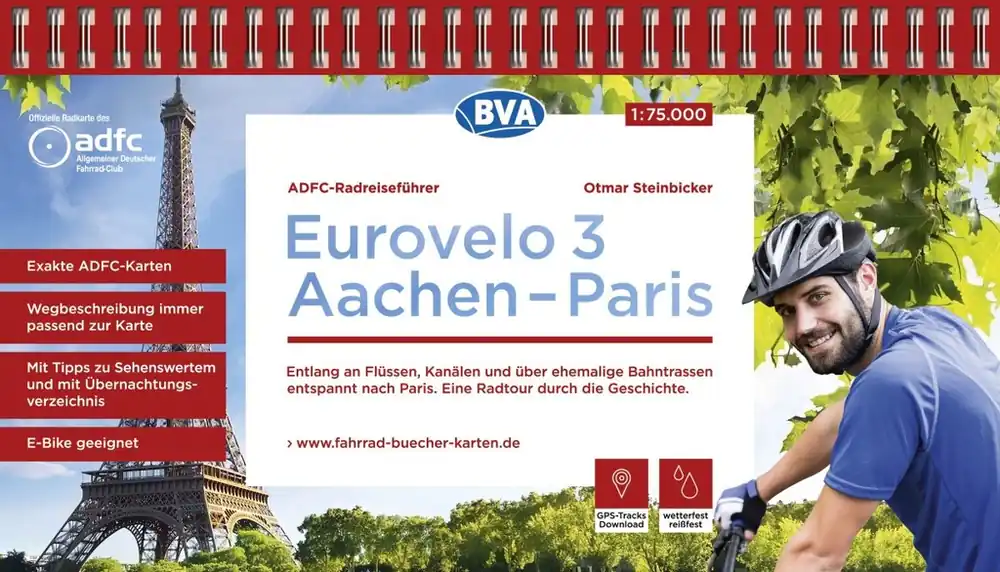 Fietsgids Eurovelo 3: Aachen - Paris, Aken - Parijs | BVA BikeMedia (9783969900352) Dagaanbieding